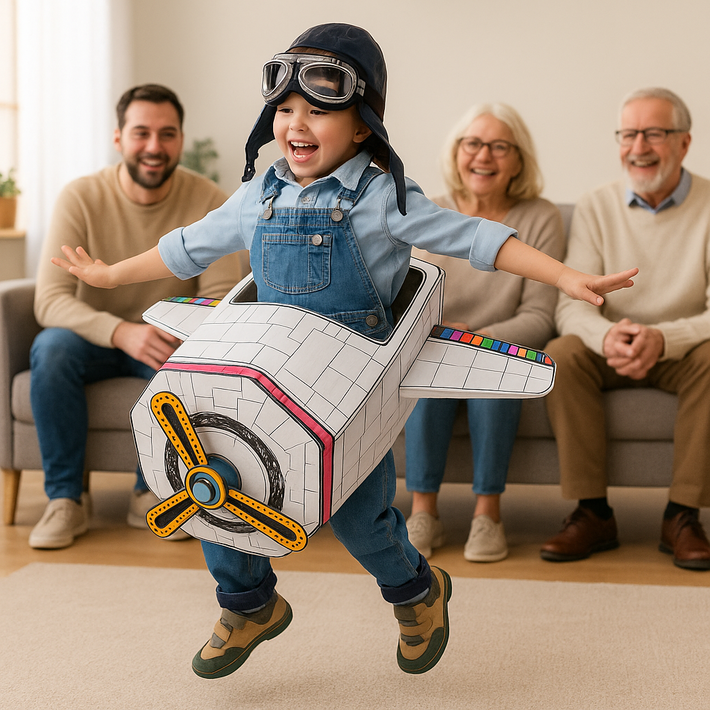 플라잉타이거 코펜하겐 색칠 가능한 DIY 대형 종이 비행기 컬러링 조립 키트 장난감 항공기 만들기