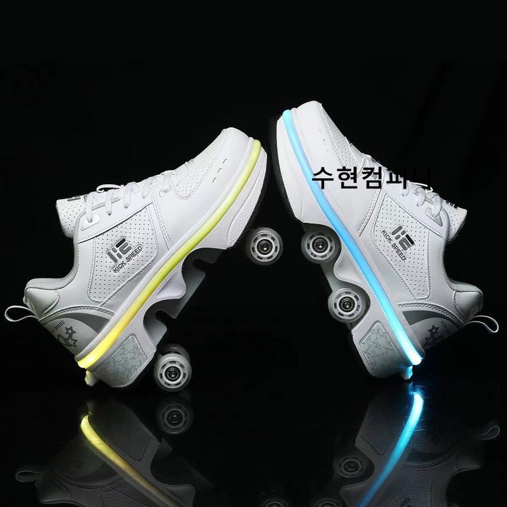 롤러슈즈 바퀴달린 바퀴휠 운동화 인라인 LED 힐리스 스케이트 롤러