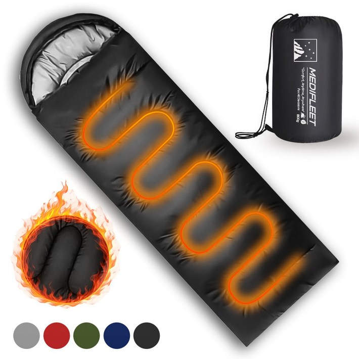 메디플릿 겨울용 머미형 야외 캠핑 침낭  수납가방