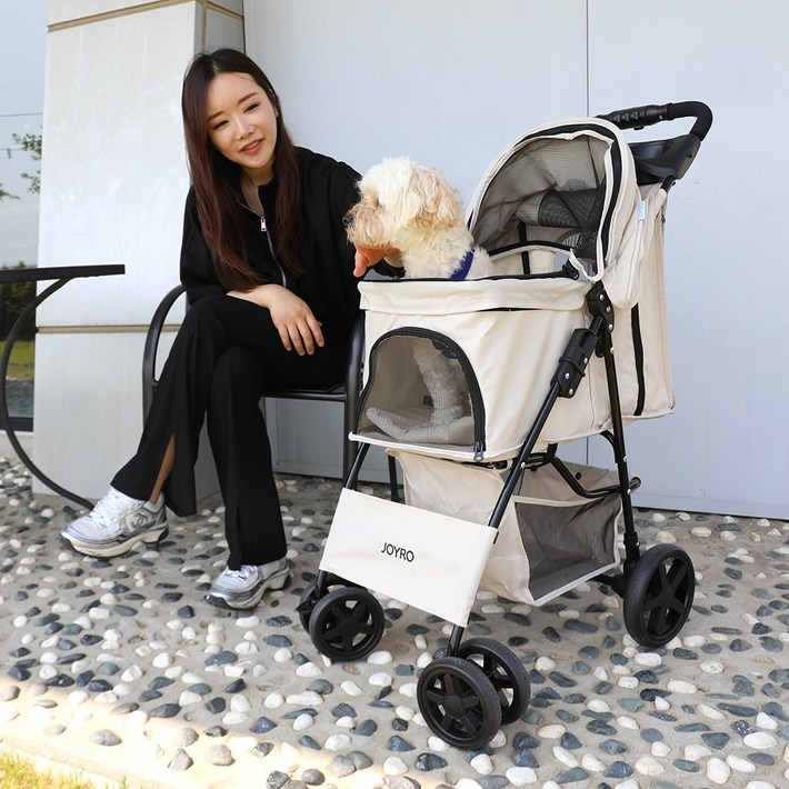 조이로 퍼피로A 강아지 개모차 반려동물 폴딩 유모차 레인커버 증정