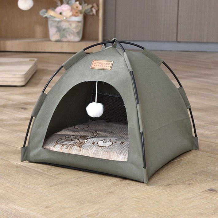 MH 반려동물 텐트 하우스, 강아지  고양이 겸용, 사계절 사용 가능