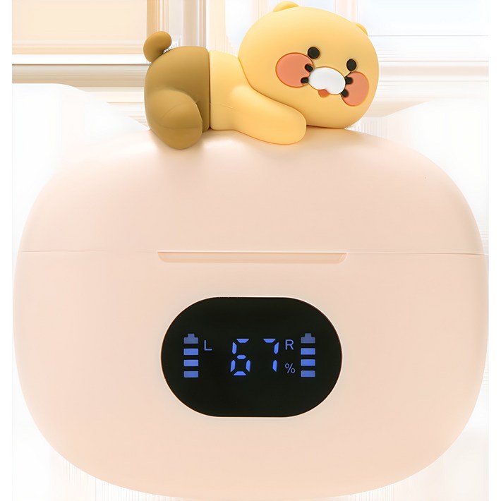 카카오프렌즈 TWS 블루투스이어폰, WI23TWS01, 핑크