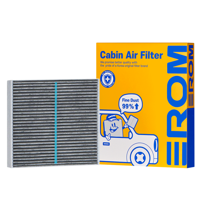 이롬필터 자동차 에어컨필터 PM0.3 고중량 활성탄 국내생산이로움MAX, 1개, 002