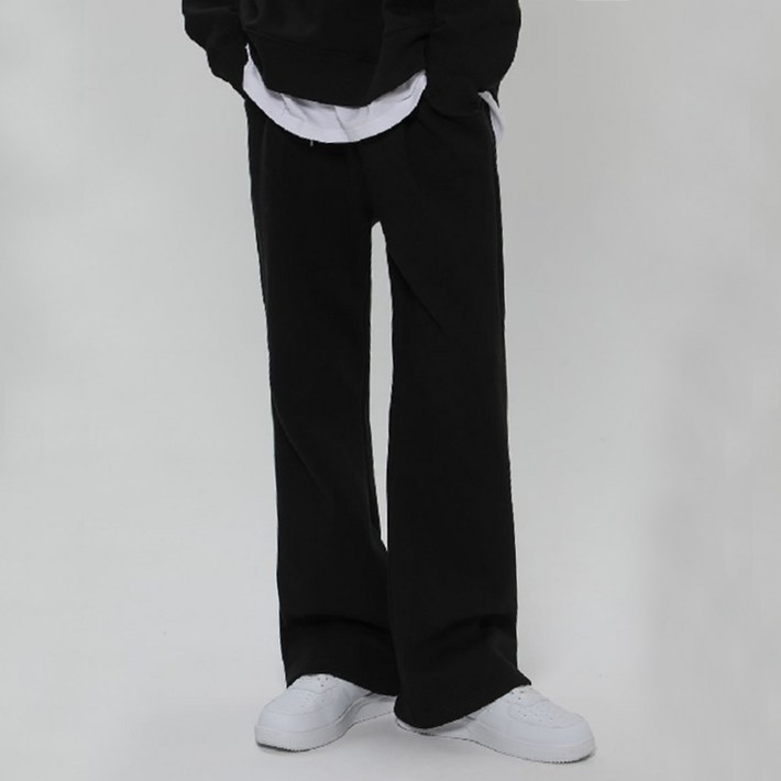 남녀공용 무지 기본 플레어 스웨트 바지 부츠컷 트레이닝 팬츠