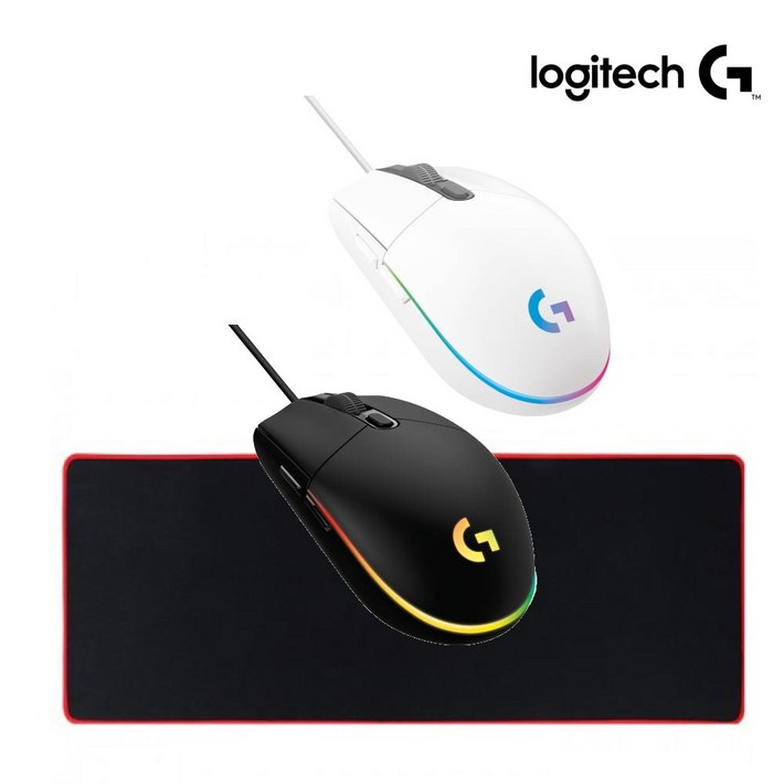 로지텍코리아 정품 G102 2세대 LIGHTSYNC 유선마우스 게이밍 벌크 장패드, 마우스블랙 장패드 로지텍코리아 정품 G102 2세대 LIGHTSYNC 유선마우스 게이밍 벌크 장패드, 마우스블랙 장패드
