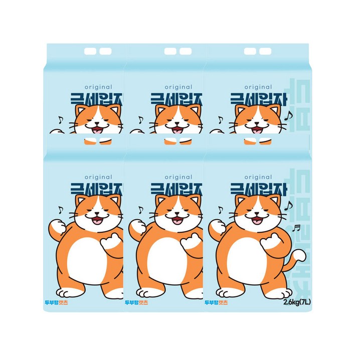 두부랑 캣츠 극세입자 오리지널 2.6kg x6개