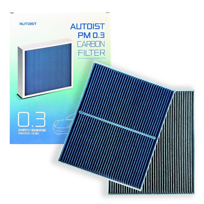 오토이스트 PM0.3 베르나 아반떼HD 아반떼MD 아이오닉 더뉴K3 더뉴니로 올뉴카렌스 활성탄 에어컨필터, 5개, H06