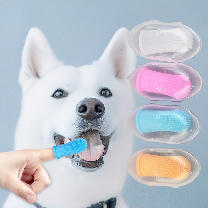 휴다온 강아지 고양이 치석제거 양치 손가락칫솔 휴다온 강아지 고양이 치석제거 양치 손가락칫솔