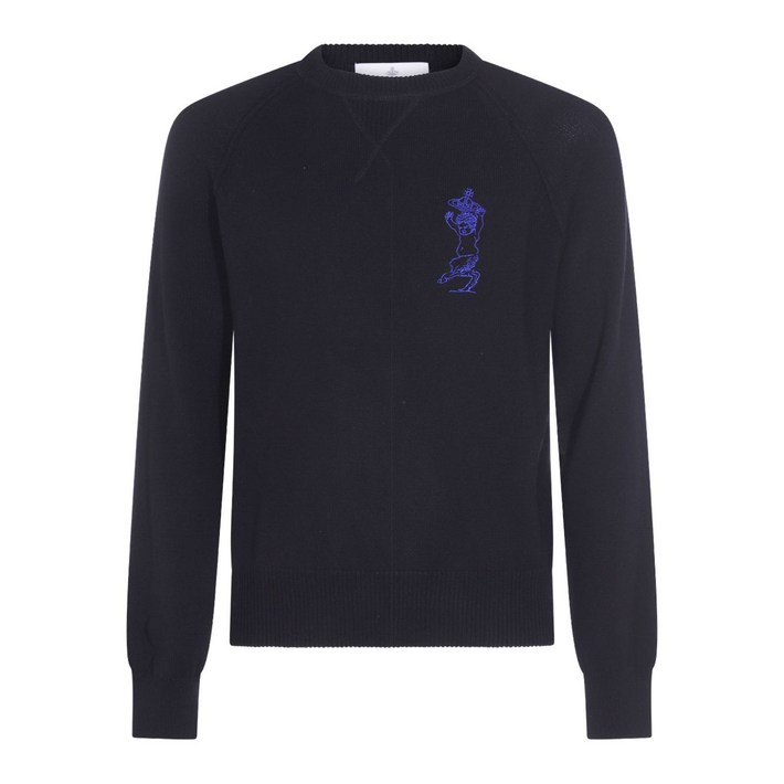 비비안웨스트우드 래글런 소매 자수 스웨터