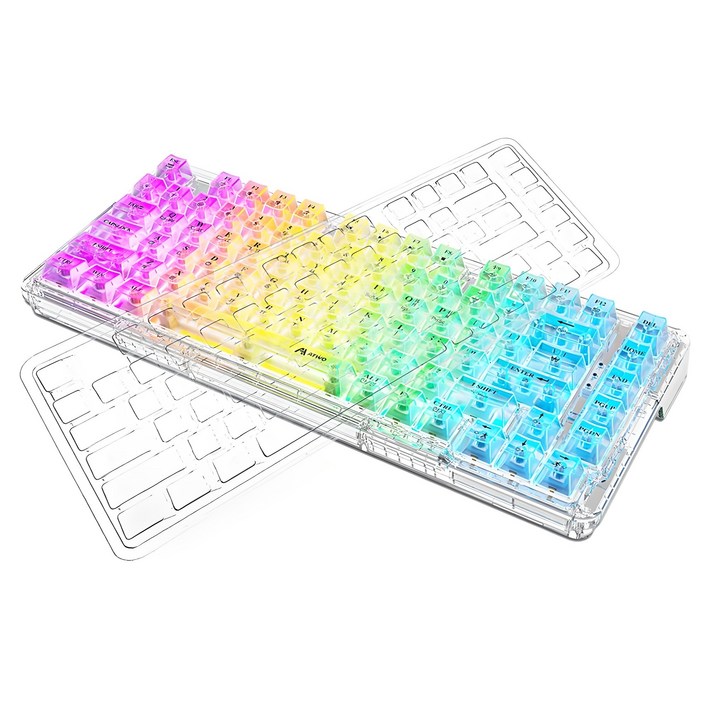 에이투 키5 기계식 게이밍 유선 텐키리스 키보드, 크리스탈, ATWO KEY 5, 백축