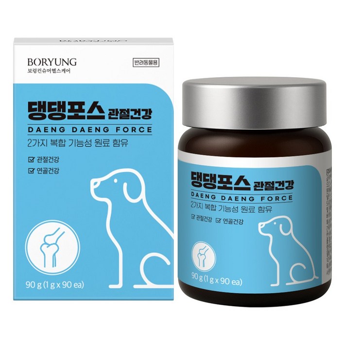보령 댕댕포스 관절건강 강아지 관절 영양제, 1개, 뼈관절강화, 90정