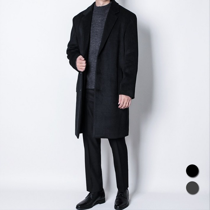 디아웃핏 M3XL 남자 프리미엄 리얼 울코트 고급 빅사이즈 캐시미어 오버핏 롱코트