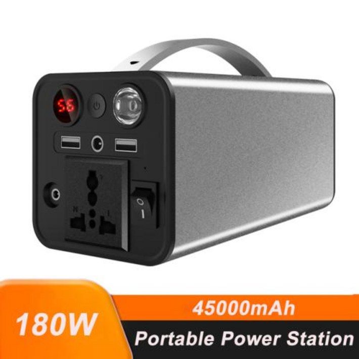 캠핑용파워뱅크 휴대용 파워 스테이션 180W 300W 110V 220V 모바일 태양광 발전기 캠핑용 야외 비상 보조배터리, 3 180W 220VUK, 1개