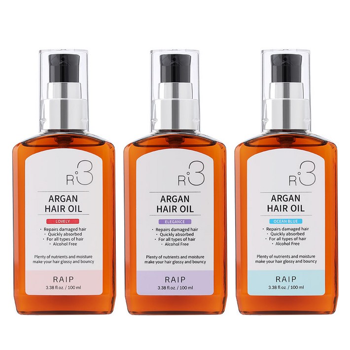 라입 R3 아르간 헤어 오일 러블리엘레강스오션블루, 3개, 100ml 라입 R3 아르간 헤어 오일 러블리엘레강스오션블루, 3개, 100ml