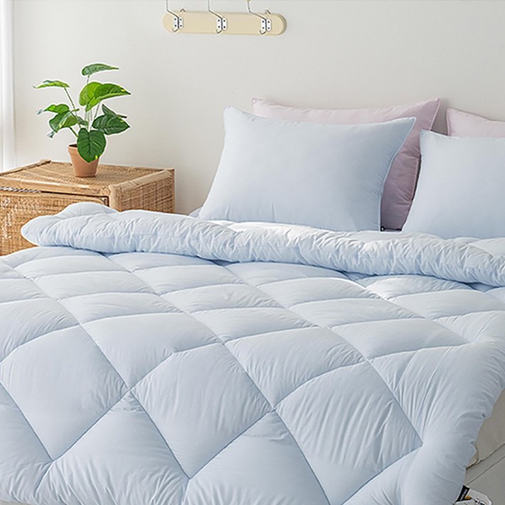 꾸미크 힐링 60수 고밀도 순면 차렵이불