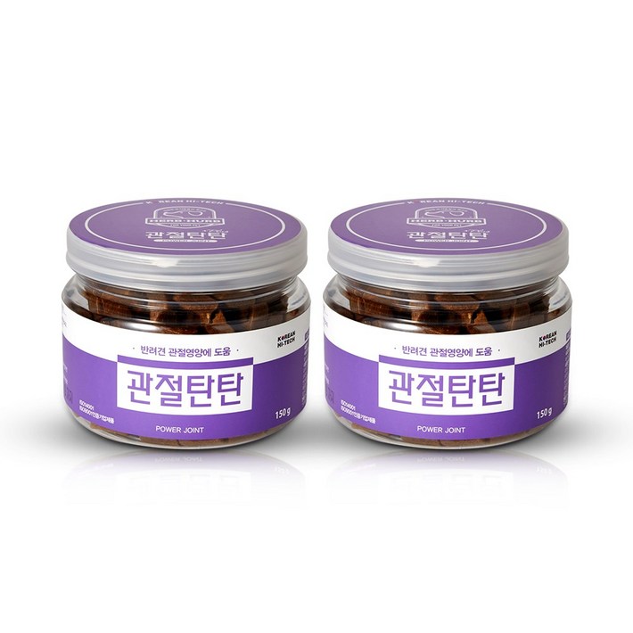 애견 강아지 초록입홍합 슬개골 탈골 관절약 염증 종합영양제 간식 관절탄탄 150g, 관절탄탄, 2개, 뼈관절 강화