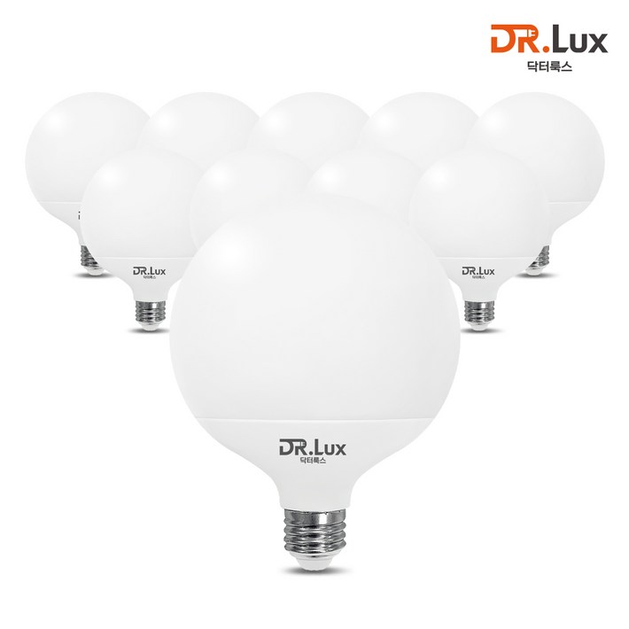 닥터룩스 LED 볼전구 15W, 주광색, 10개 닥터룩스 LED 볼전구 15W, 주광색, 10개