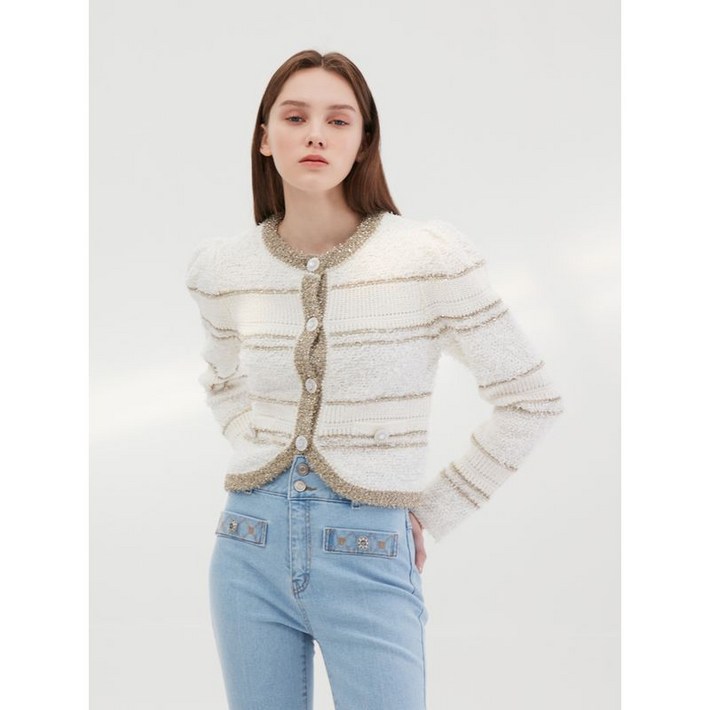 에고이스트 스트라이프 패턴 가디건 EN1KG260