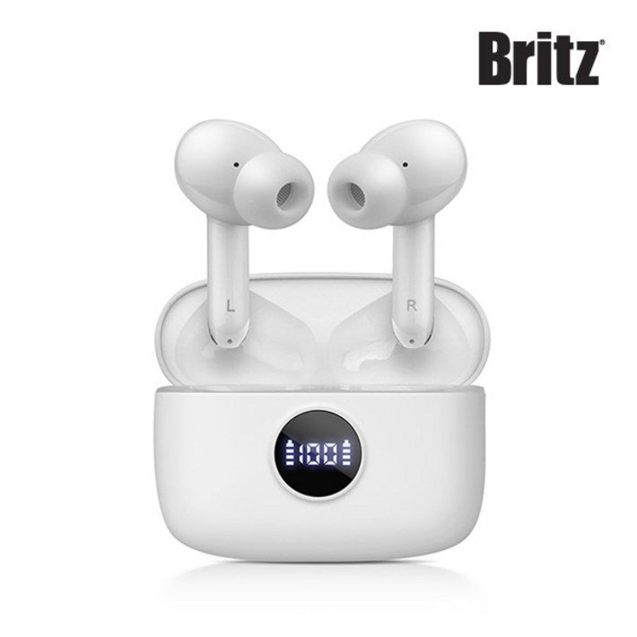 [다이렉트] [브리츠코리아] 무선충전 디스플레이 블루투스V5.3 무선이어폰 BZ-AW10