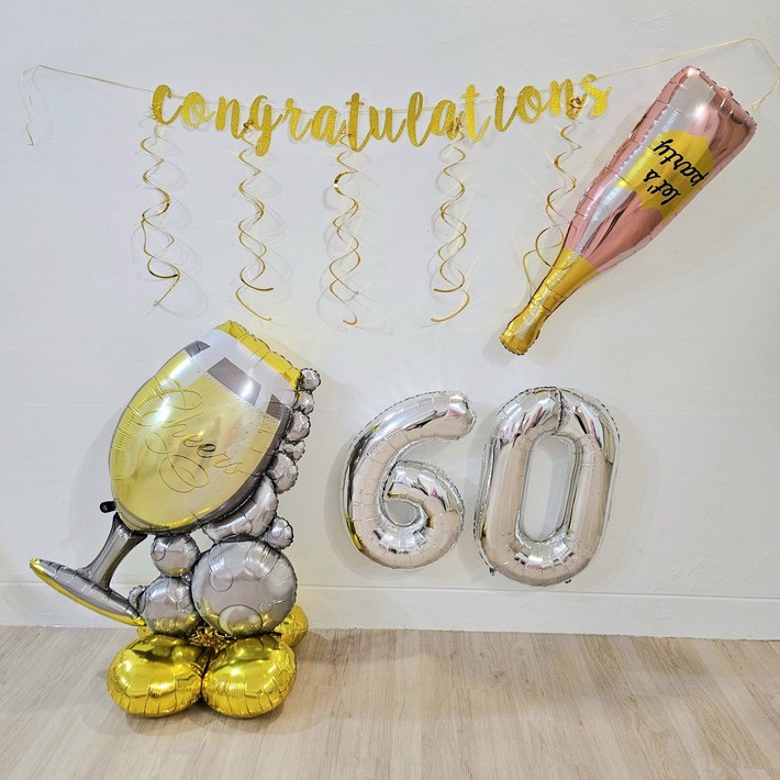 이벤트 생일 파티 졸업 환갑 칠순 팔순 축하 대형 풍선 가랜드 장식 세트, 1개