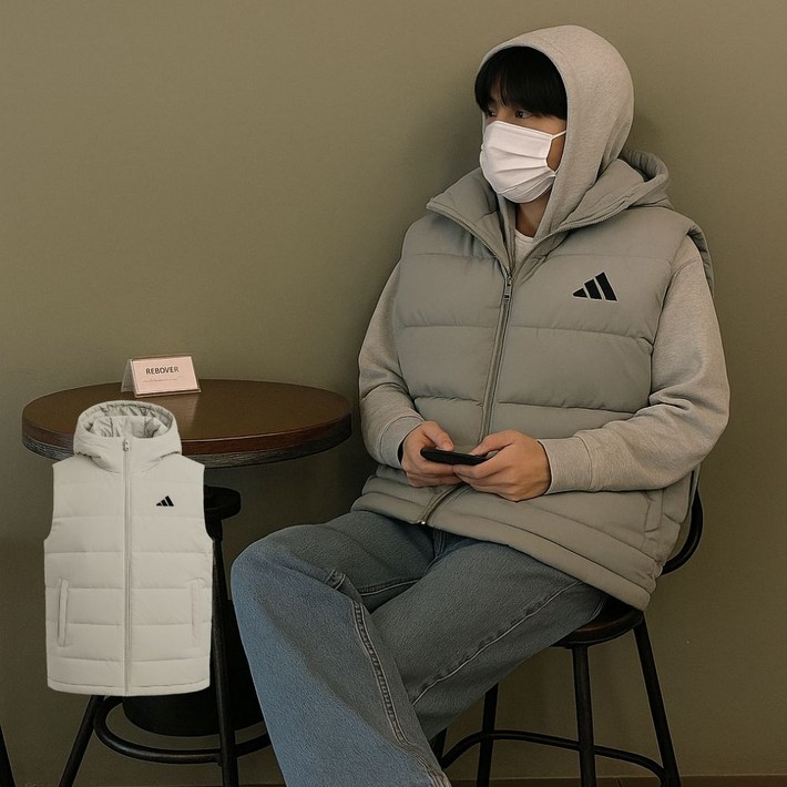 아디다스 어반 라이트 오리털 베스트 캐쥬얼 캐주얼 데일리 루즈핏