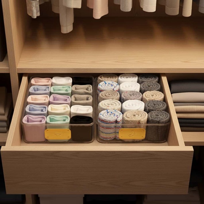 네트리빙 속옷정리함 칸막이속옷정리함 속옷수납함 양말수납함