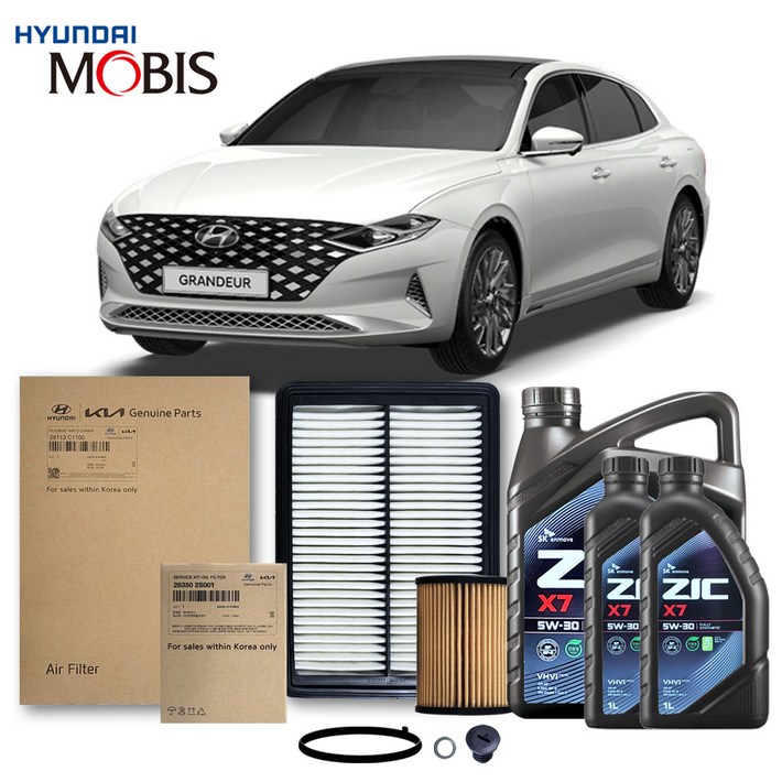 더뉴 그랜저 IG 1922년식 2.5 가솔린 순정필터지크오일 5W30 3종, 1개