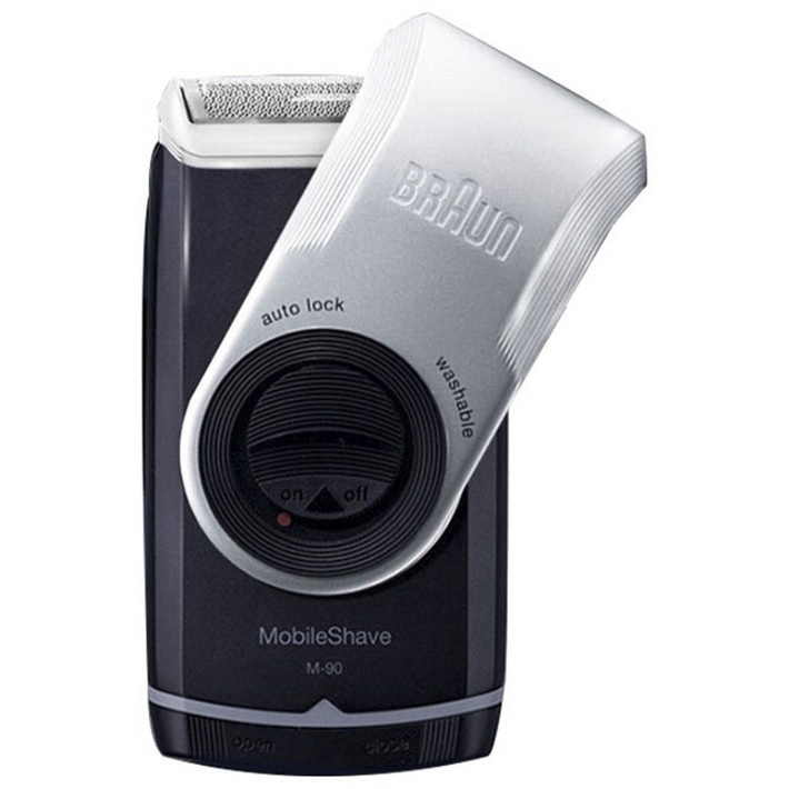BRAUN M90 휴대용 전기 면도기, 메탈 실버, 단일상품