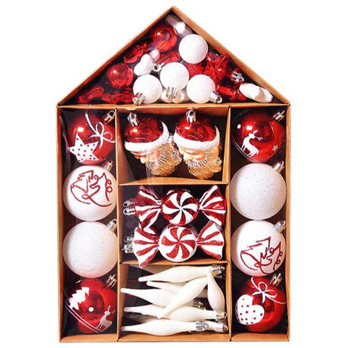 크리스마스 성탄 오너먼트 트리 장식 데코용품, 레드롤리팝, 70개