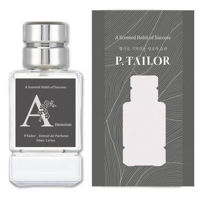남자향수 우디 시트러스 시그니처 퍼퓸 P.Tailor 어텐션 Attention, 1개, 50ml