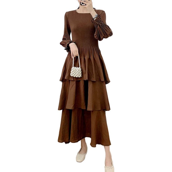 플라라 88까지플리츠3단티어드원피스