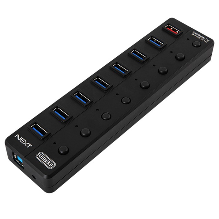 NEXT UH308 USB3.0 7포트 1포트 충전포트지원 유전원허브