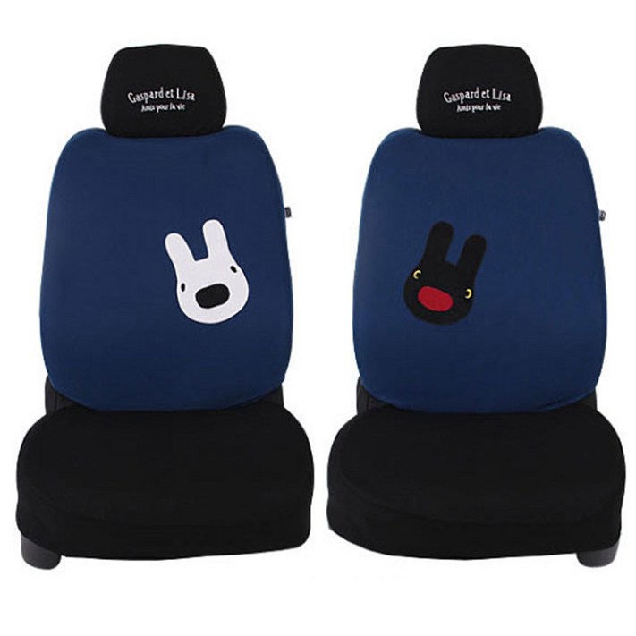 가스파드앤리사 패션시트 운전석  조수석, 네이비, 1세트