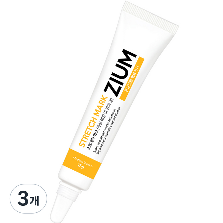 ZIUM 스트레치 마크 튼살관리 겔, 15g, 3개