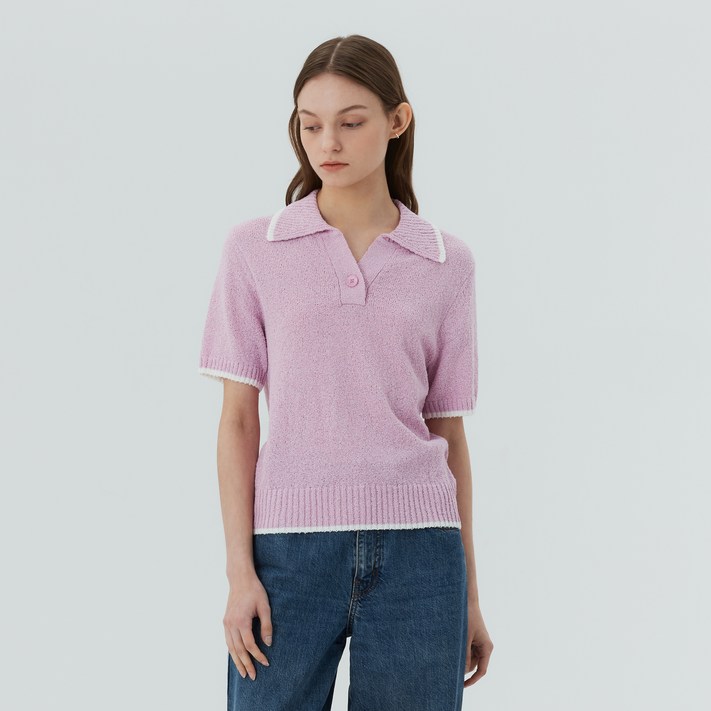 마인드브릿지 여성용 부클 카라 니트 MYKT32C2