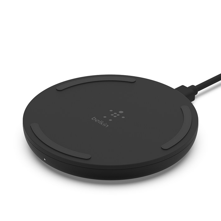 벨킨 부스트업 10W 고속 무선 충전 패드 퀵차지  어댑터 WIA001kr, 블랙, 1세트