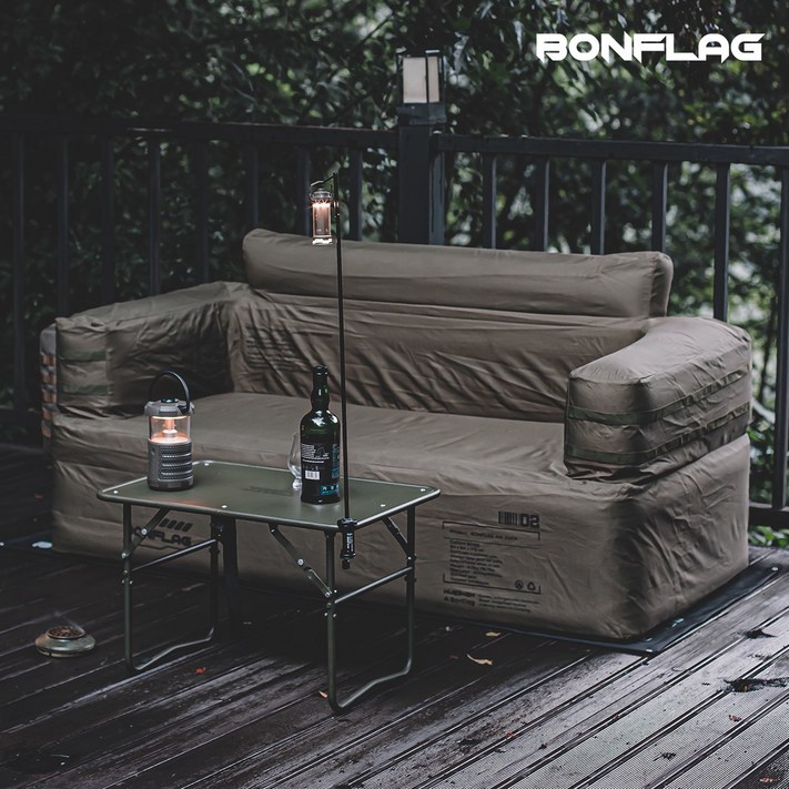 BONFLAG 캠핑 에어쇼파 빈백 소파 야외 2인용, 올리브그린 BONFLAG 캠핑 에어쇼파 빈백 소파 야외 2인용, 올리브그린