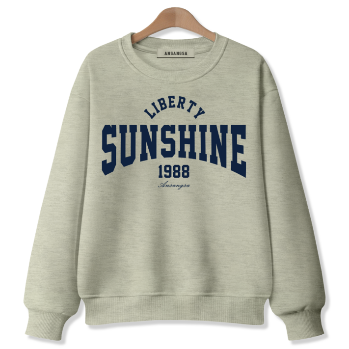 ANSANGSA 썬샤인 남녀공용 맨투맨 스웨트셔츠