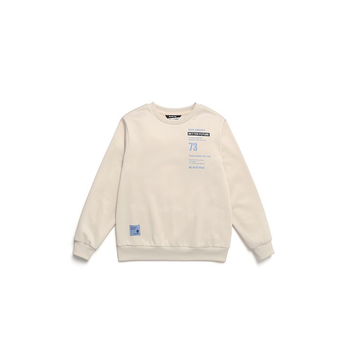 블랙야크 키즈  폴리에스터 소재를 사용하여 신축성과 보온성이 우수하고 그래픽 포인트가 돋보이는 기모 맨투맨 BK페드로맨투맨티셔츠 1BKTSW3901동아백화점 쇼핑점