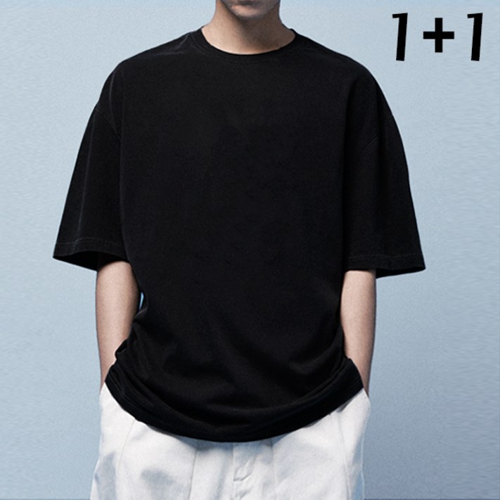 11 오버핏 반팔 빅사이즈 M5XL 무지 20수 티셔츠