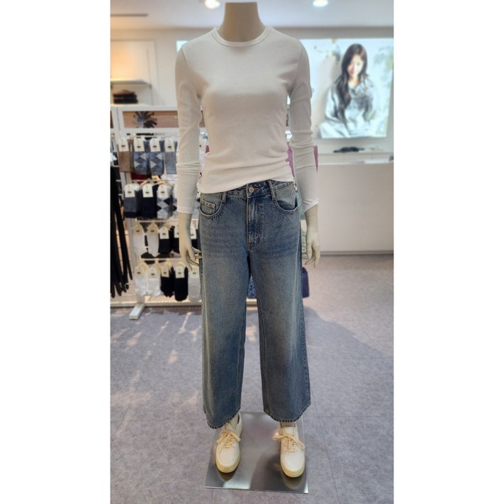 지오다노 여자 MW 와이드 데님 팬츠 415933