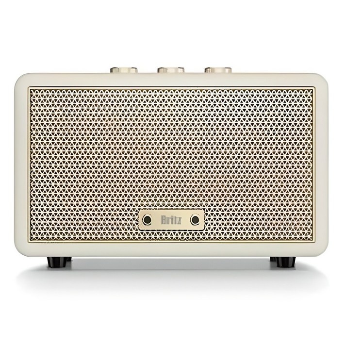 브리츠 레트로 블루투스 스피커, BZJB9700, 화이트
