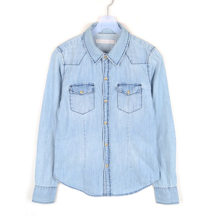 구제지오다노 웨스턴 청남방 여성S 데님 셔츠 2200