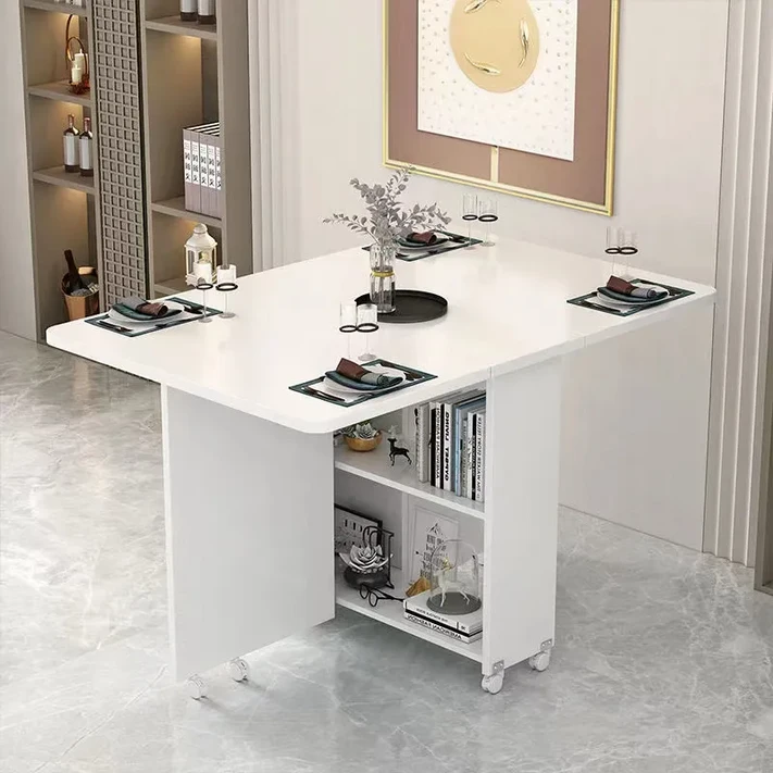 이동식 확장 접이식 식탁 보물섬 탁자 식탁 섬식탁