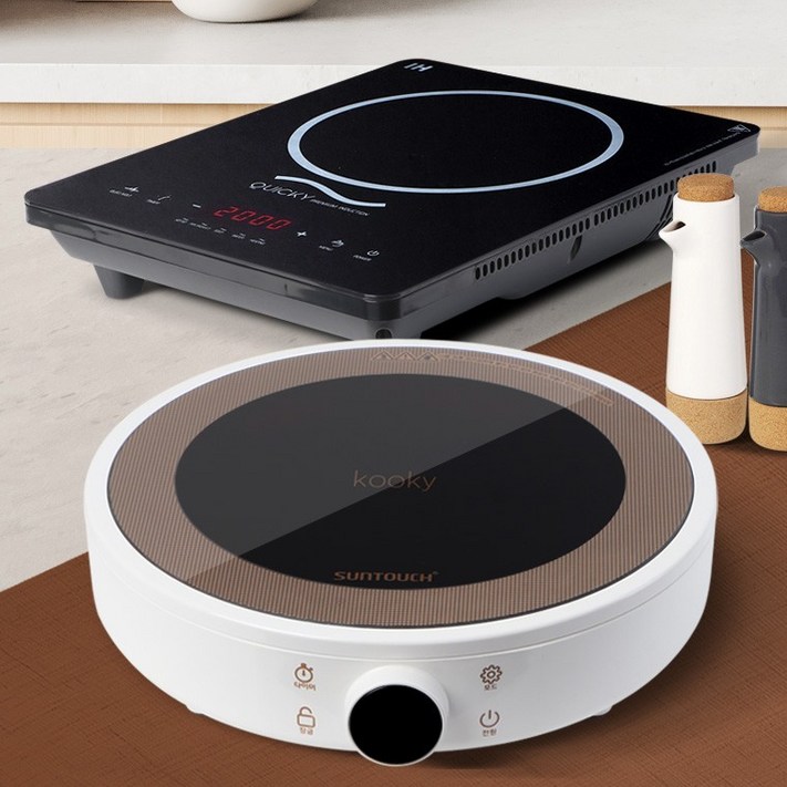휴대용 1구 인덕션 레인지 원형 사각 미니 전기렌지 자취템