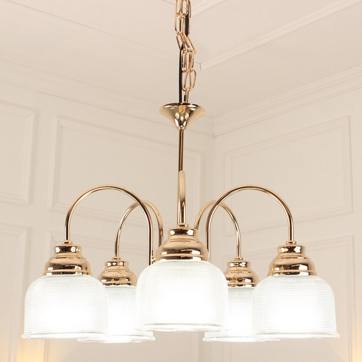 인테리어 식탁등 디오 골드 5등