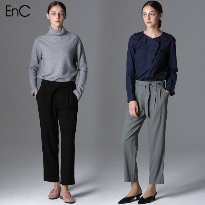 최초가 199000원 울블렌디드 투턱 벨티드 팬츠