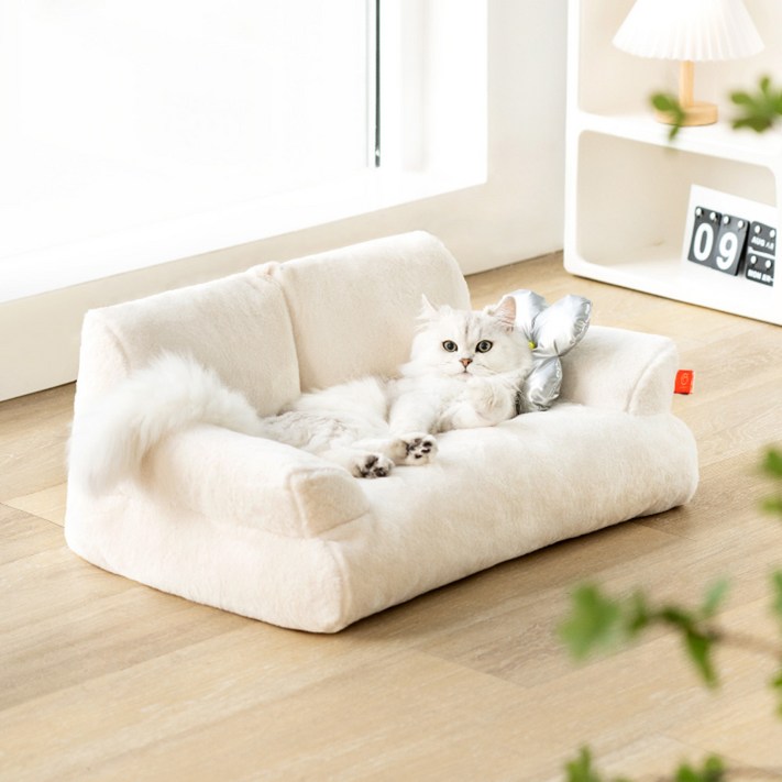 카무라라 고양이 강아지 구름소파 대형, 화이트, 1개 카무라라 고양이 강아지 구름소파 대형, 화이트, 1개