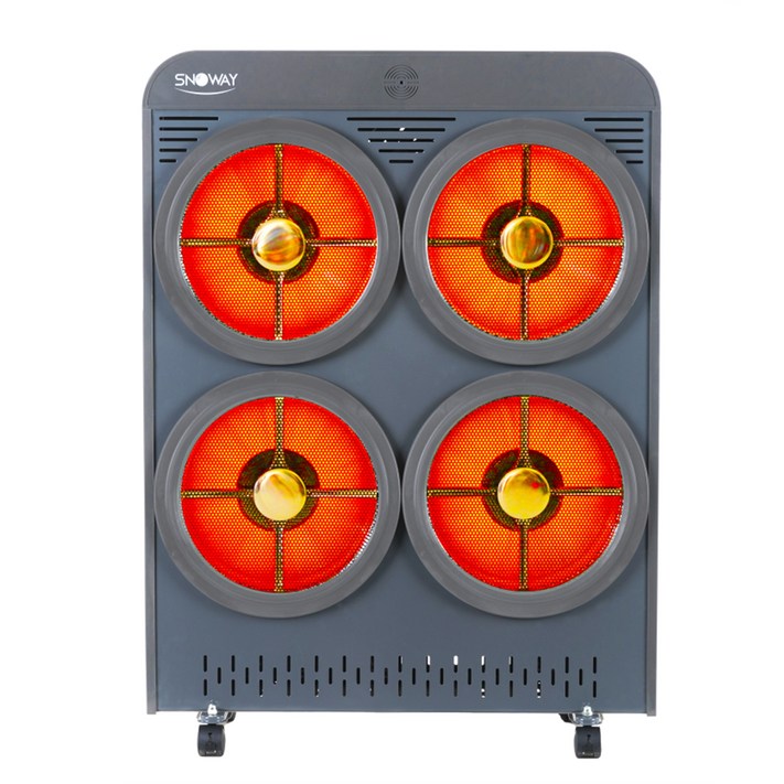 스노웨이 4구 전기히터 하이라이트난로 대형 전기히터 업소용 산업용 온풍기 창고 공장 식당, 2. 4구 라이트실버