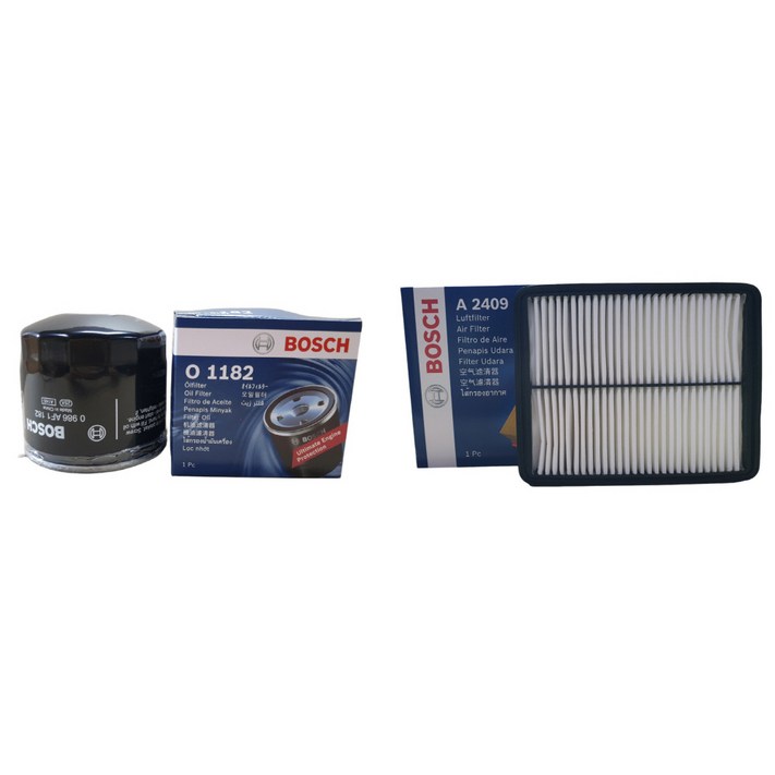 보쉬 엔진 오일교환 필터 셋트 그랜져 HG 2.4 GDI 14년6 오일필터에어필터 O1182A2409